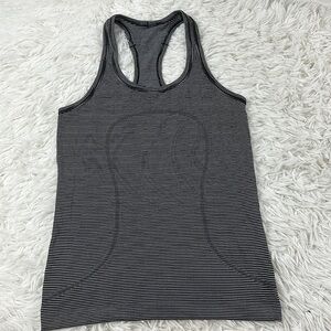 Lululemon Swiftly Tech Tank Hyper Stripe Black White